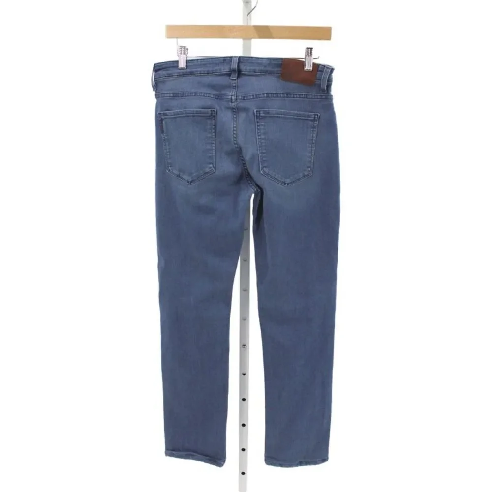 Paige Mens Straight Jeans Blue Cotton Button Casual Size 31